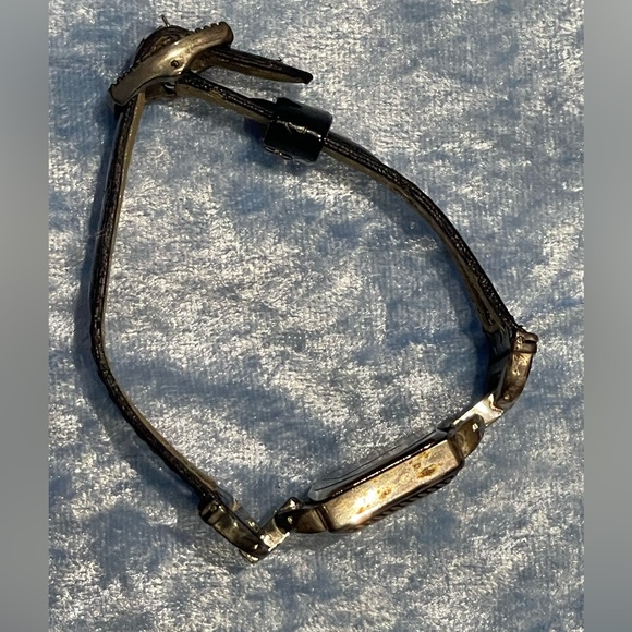 Geneva Quartz Women’s Wrist Watch Brown  Leather Band Square Face Chrome Plate - Picture 7 of 7